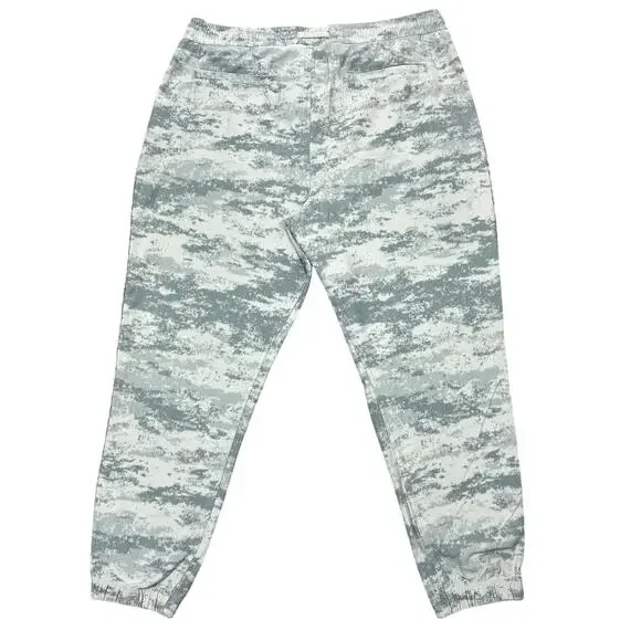 Athleta Farallon Jogger Pants Women's XL Fog Gray Green Camo Athletic Running - Picture 2 of 13